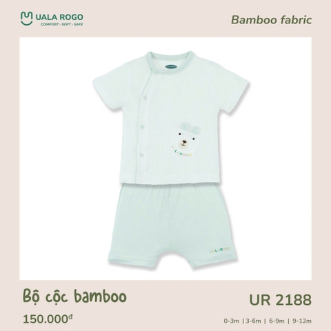 Bộ cộc bamboo cài chéo họa tiết gấu UR2188