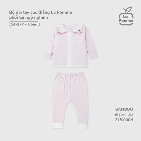 Bộ dài tay cúc thẳng La Pomme phối tai ngộ nghĩnh 14277 Bíp Bíp House