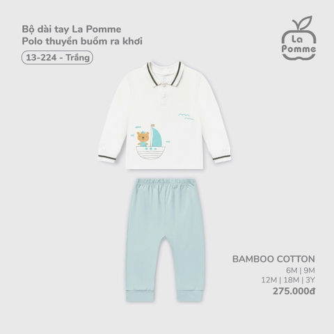 Bộ dài tay La Pomme Polo thuyền buồm ra khơi 13224 Bíp Bíp House