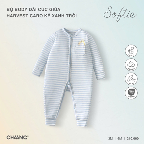 Bộ body dài cúc giữa Harvest caro