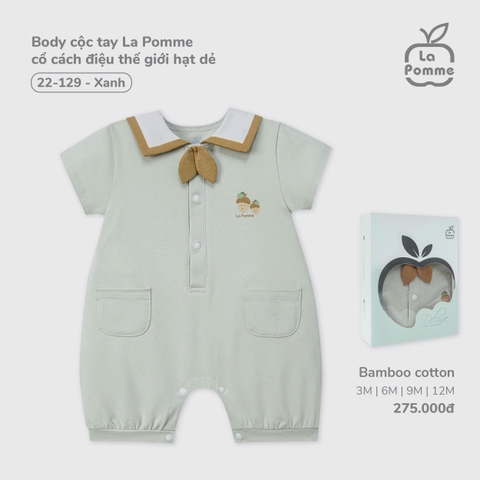 Body cộc tay La Pomme cổ cách điệu thế giới hạt dẻ 22129