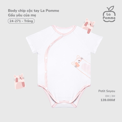Body chip cộc tay La Pomme Gấu yêu của mẹ