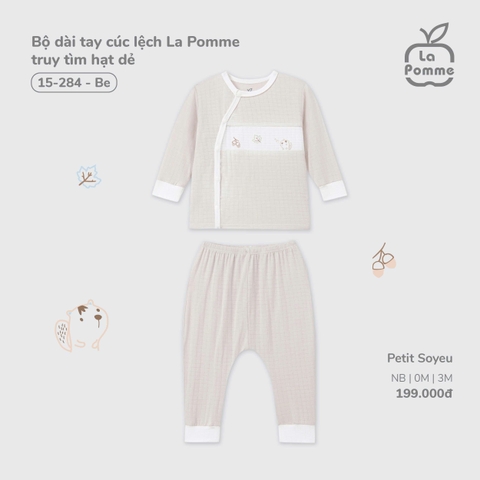 Bộ dài tay cúc lệch La Pomme truy tìm hạt dẻ 15284