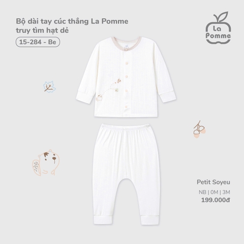 Bộ dài tay cúc thẳng La Pomme truy tìm hạt dẻ 14284