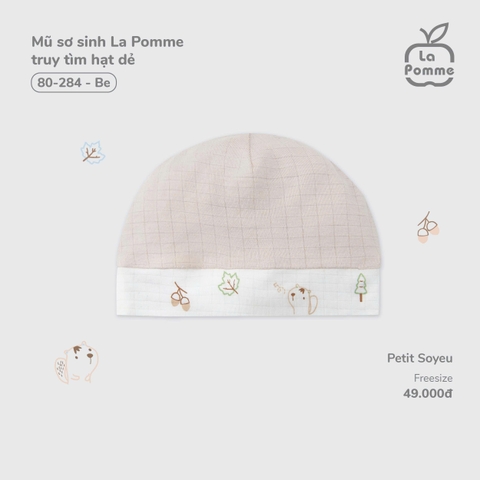 Mũ sơ sinh La Pomme truy tìm hạt dẻ 80284