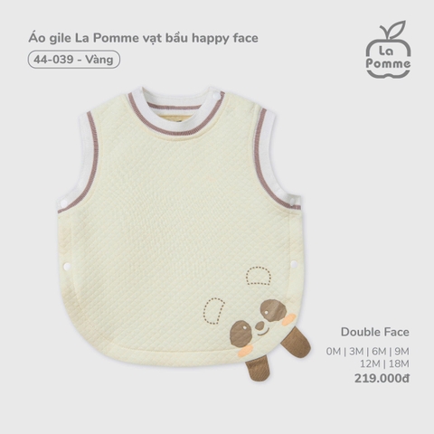 Áo gile La Pomme vạt bầu happy face