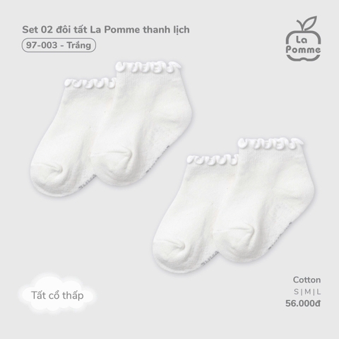 Set 02 đôi tất La Pomme thanh lịch 97003