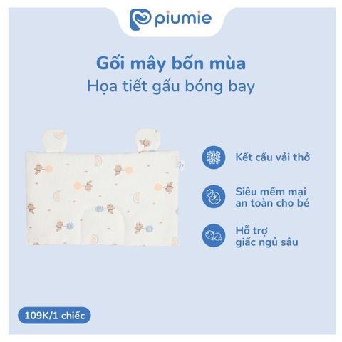 Gối mây sơ sinh waffle cotton