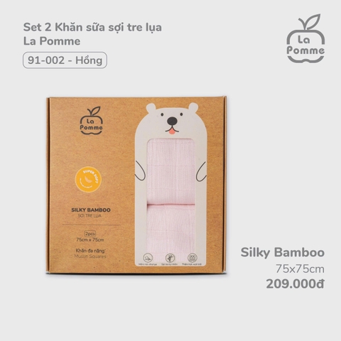 K002 Set 2 Khăn đa năng sợi tre lụa (75x75)