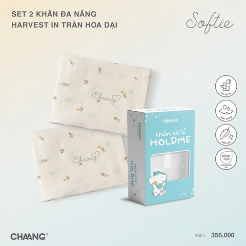 Set 2 khăn đa năng Harvest in tràn