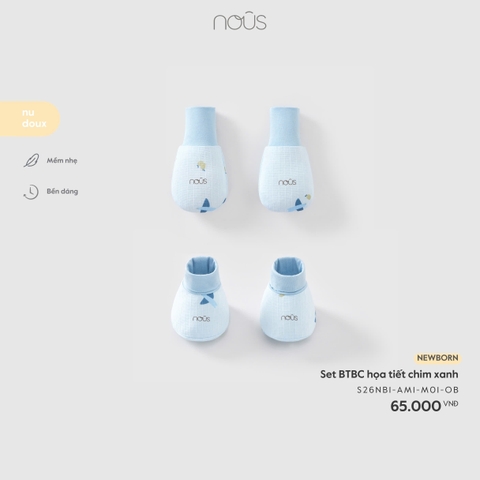 Set BTBC họa tiết chim xanh