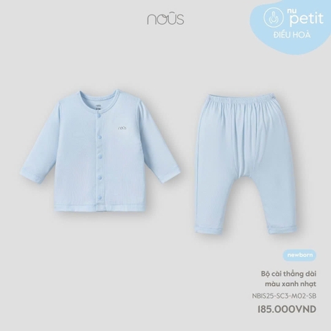 Bộ cài thẳng dài màu xanh nhạt