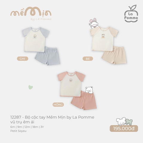 Bộ cộc tay Mềm Mịn by La Pomme vũ trụ êm ái