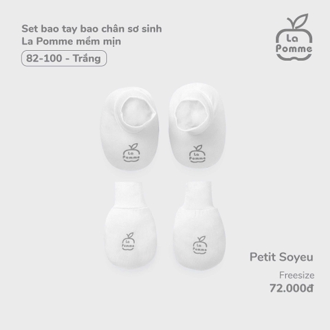 Set bao tay bao chân sơ sinh La Pomme mềm mịn