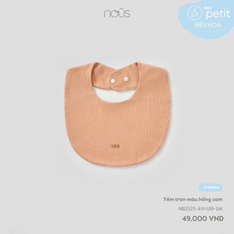 Yếm tròn màu hồng cam