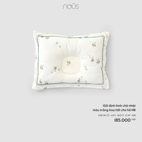 Gối định hình chữ nhật màu trắng họa tiết chú hề