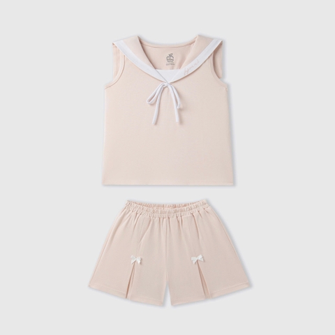 Bộ sát nách La Pomme cổ cách điệu tiểu thư lém lỉnh