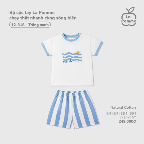 Bộ cộc tay La Pomme chạy thật nhanh cùng sóng biển