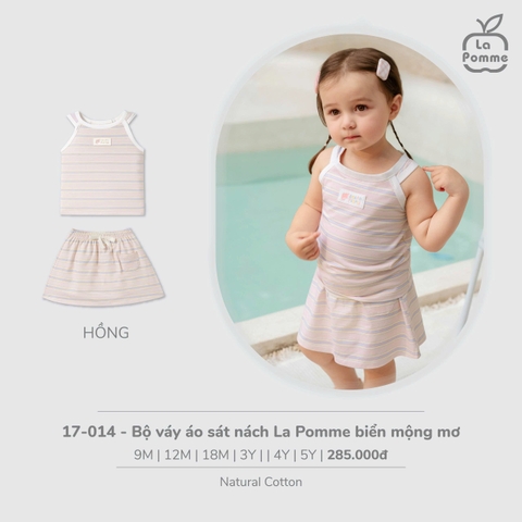 Bộ váy áo sát nách La Pomme biển mộng mơ