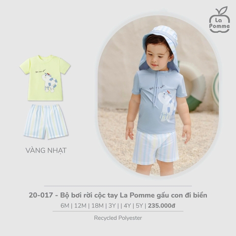 Bộ bơi rời cộc tay La Pomme gấu con đi biển