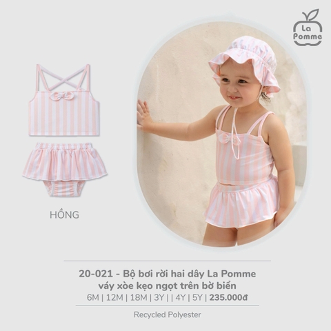 Bộ bơi rời hai dây La Pomme váy xòe kẹo ngọt trên bờ biển