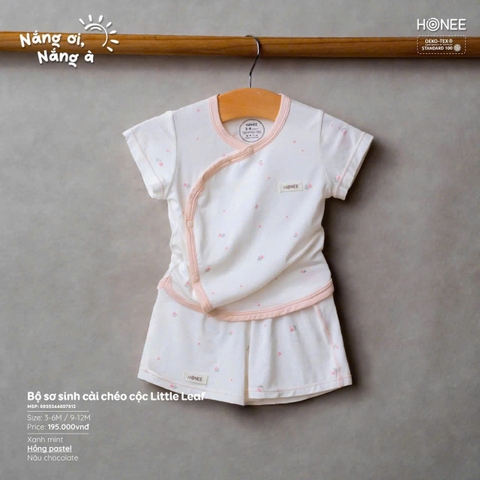 Bộ sơ sinh cài chéo cộc Little leaf 7812