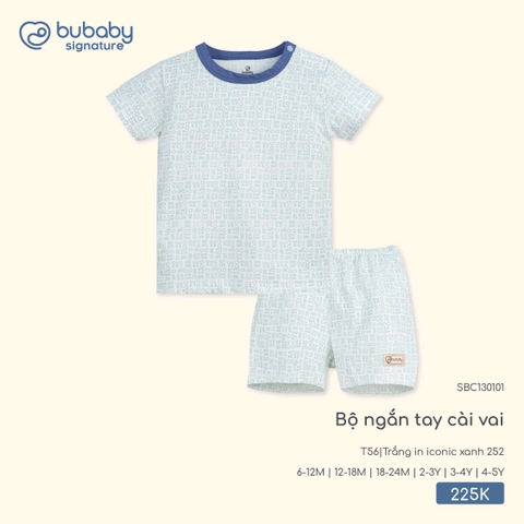 Bộ ngắn tay cài vai Bubaby SBC130101