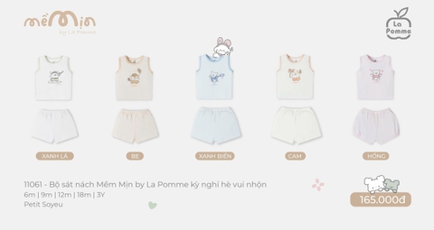 Bộ sát nách Mềm Mịn by La Pomme kỳ nghỉ hè vui nhộn