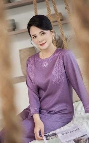 Bộ Sunfly lụagấm  tay lỡ q.dài SP2206