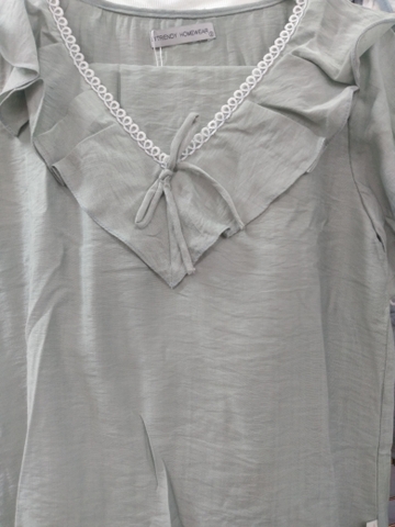 Bộ Lytrendy ,linen cổ tim , Q lỡ, tay cộc -  BN355