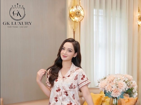 Bộ GK Lụa vân ,QD tay cộc -GK158
