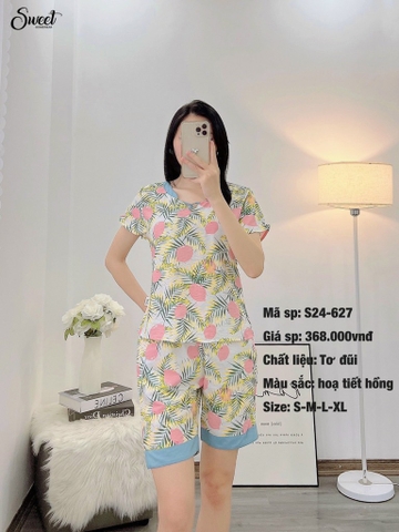 Bộ Sweet đũi áo cộc q.đùi S24-627