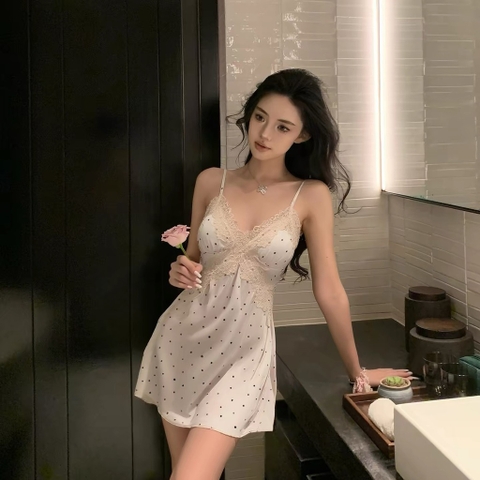 Váy ngủ chấm bi 10512