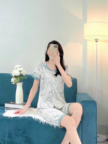 Bộ SWEET Lụa  họa tiết  S23-611