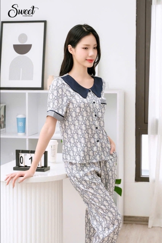 Bộ SWeet  lụa họa tiết  QD tay cộc -S25-211