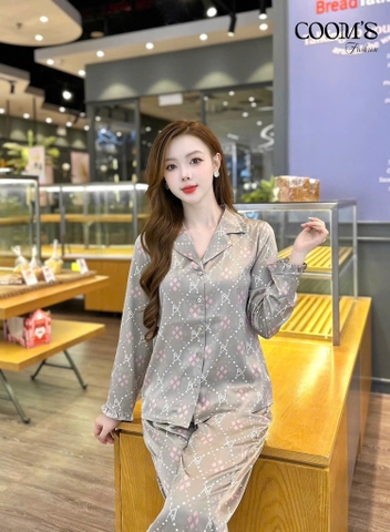 Bộ Gk lụa ô vuong ,QD, tay dài C08