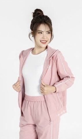 Bộ áo  khoác gió có mũ  kéo khóa ,QD SS 5781