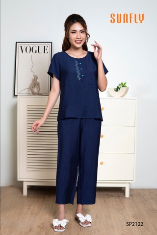 Bộ sun fly, LINNE , Tay cộc, quần lỡ -Sp2122