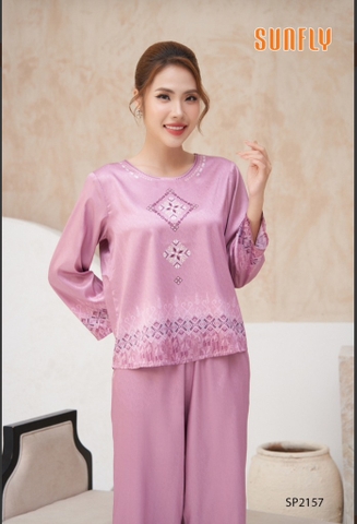 Bộ sunfly LỤA GẤM -QD tay lỡ -Sp2157
