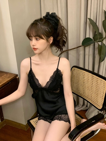 Bộ ngủ 2 dây ren ngực 3952