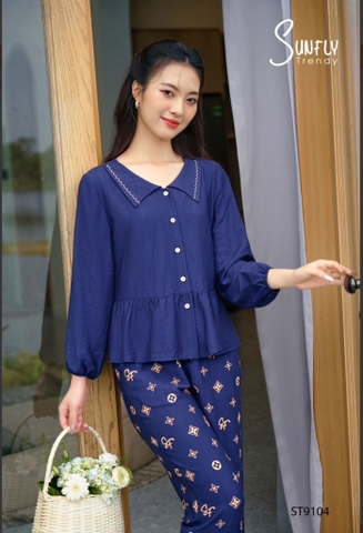 Bộ sunfly LINEN,QD tay lỡ -ST 9104