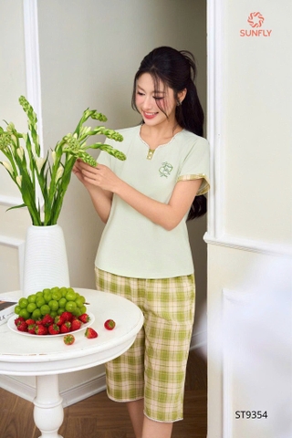 Bộ COTTON áo tay cộc QL  ST 9354