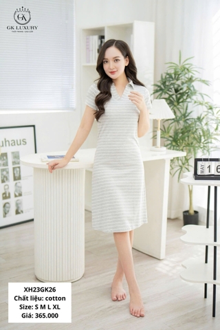 Váy Gk  cotton kẻ gk2602