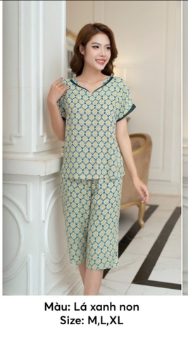 Bộ Sunfly lanh lụa áo cộc q.ngố SP2187