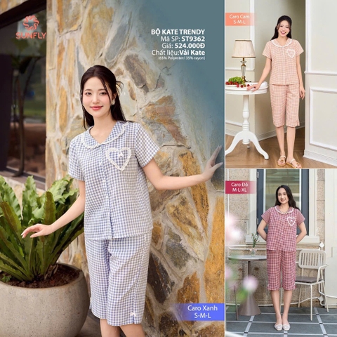 Bộ Sunfly pizama đũi nhăn QN - ST9362