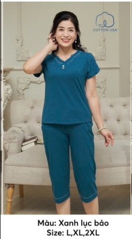 Bộ cotton áo cộc quần ngố-sp2176