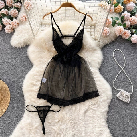 Váy ngủ ren xuyên thấu 9281