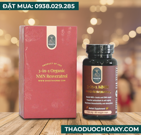 Viên nang 3-in-1 Organic NMN Trans-resveratrol
