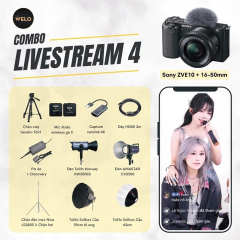 Combo Livestream 4 (WELO): Giải Pháp Studio Toàn Diện Hỗ Trợ Livestream Chuyên Nghiệp