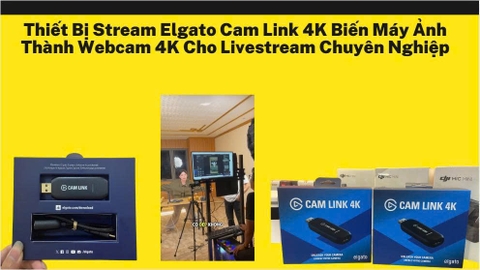 Thiết Bị Stream Elgato Cam Link 4K Biến Máy Ảnh Thành Webcam 4K Cho Livestream Chuyên Nghiệp